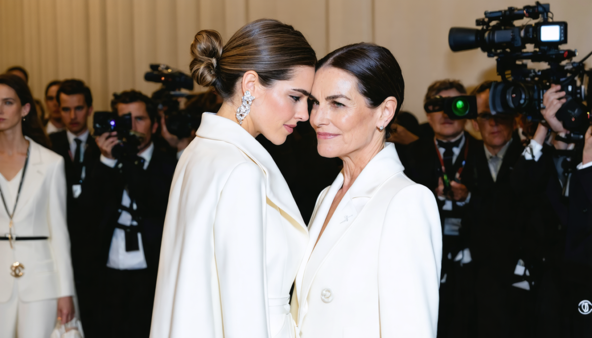 au défilé chanel, charlotte casiraghi et son ex-belle-mère carole bouquet partagent un moment chargé d'émotion, mêlant élégance et souvenirs.